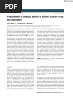 Accelerometers - Measurement of Physical Activity in Clinical Practice Usingaccelerometers