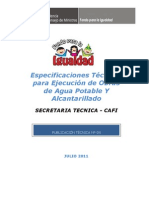 Manual Especificaciones Tecnicas para Ejecucion Obras Agua Alcantarillado