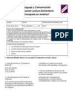 Prueba Lectura Domiciliaria - Conquista en América 5°A-C