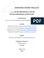 Fase 1 de La Psicoterapia Grupal Conjunto Con Terapia Cognitivo Conductual