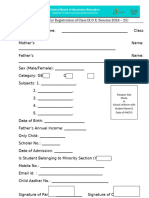 Format of Registration