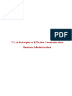 7Cs or Principles of Effective Communication Business Administration