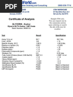 COA Glycerin