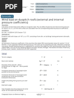 Calculation of Wind Pressure - 0 Degree