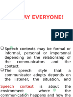 Speech Context PPT - Student