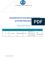 Transportation Management System Procedure