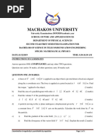 SPH 205 Mathematical Physics