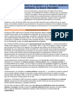 Cap8. La Conducta Humana y La Teoria General de Los Sistemas. de Board. RESUMEN