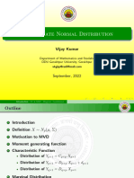 Multivariate Normal Distribution: Vijay Kumar