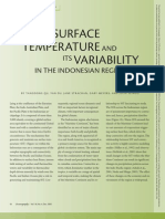 Sea Surface Temperature Variability: AND ITS in The Indonesian Region