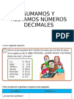 Sumamos y Restamos Números Decimales