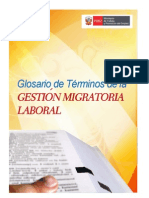 MTPE - Glosario de Términos de La Gestión Migratoria Laboral