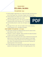 UNIT 6: Optics - Ray Optics: Question Bank