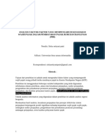 Analisis Faktor-Faktor Yang Mempengaruhi Kesadaran Wajib Pajak Dalam Pembayaran Pajak Bumi Dan Bangunan (PBB)