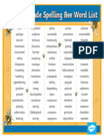 Color - Seventh Grade Spelling Bee Word List