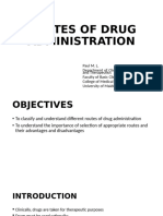 Routes of Drug Administration