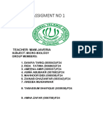 ASSIGMENT NO 1 Microbiology