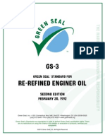 GS-3 Re-Refined Enginer Oil: Second Edition FEBRUARY 20, 1992