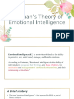 Goleman's Theory of Emotional Intelligence - Powerpoint Presentation