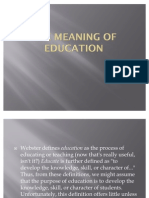 The Meaning of Education