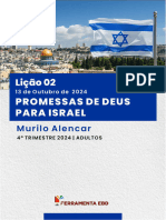 Subsídio Lição 02 - Promessas de Deus para Israel - 4Tm 2024 - Gratuito