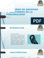 Diapositivas Trastorno de Ansierdad y Trastornos de Personalidad