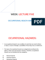 Lecture 5 Occupational Health Harzards