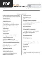 B7 Social Studies T1 Exam Questions