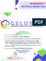 (Khối 7) GELOSEA SECONDARY 1 MOCK TEST