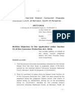 Written Objection To The Application Under Section 72 of The Consumer Protection Act 2019 - September - 2024