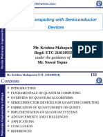 Quantum Computation With Semiconductor Devices