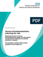 NiCE - Reducing The Risk of VTE in Patients Admitted To Hospital