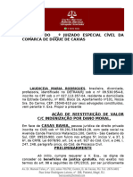 Inicial - LAUDICEIA MARIA RODRIGUES X CASAS BAHIA - RESTITUIÇÃO C.C DANOS MORAIS