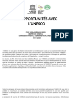 Unesco - Opportunites