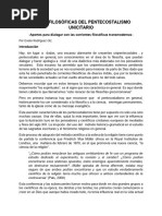 Raices Filosóficas Del Pentecostalismo Unicitario