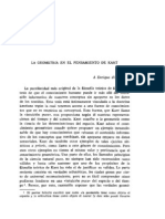 TORRETTI - La Geometría en El Pensamiento de Kant