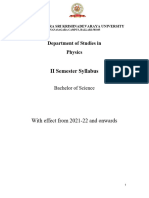 B.Sc. II Semester UG Syllaqbus 2021-22 Physics