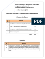 Business Planning & Entrepreneurial Management