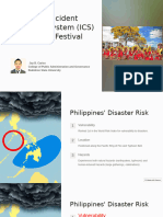 Case Study Report Slides The Use of Incident Command System ICS in Kaamulan Festival