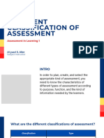 AoL Classification of Assessment