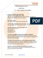 Important Questions For CBSE Class 6 Social Science The Earth Our Habitat Chapter 2 - Globe - Lattitude and Logitudes