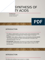 Biosynthesis of Fatty Acids