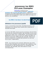 Approche Processus Iso 9001 Version 2015 Avec Exemples