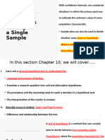 Hypothesis Testing For A Single Sample