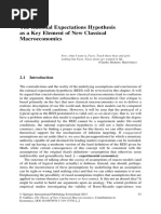 The Rational Expectations Hypothesis As A Key Element of New Classical Macroeconomics