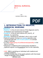 Medical Surgical Nursing - I