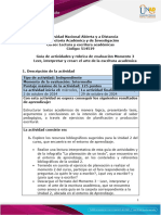 Guia de Actividades y Rúbrica de Evaluación - Momento 3 - Leer, Interpretar y Crear El Arte de La Escritura Académica