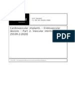 Cardiovascular Implants - Endovascular Devices - Part 2: Vascular Stents (ISO 25539-2:2020)