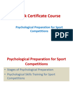 Psychological Preparation For Sport Competitions