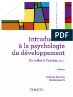 Introduction À La Psychologie Du Développement. Du Bébé À L'adolescent-2018